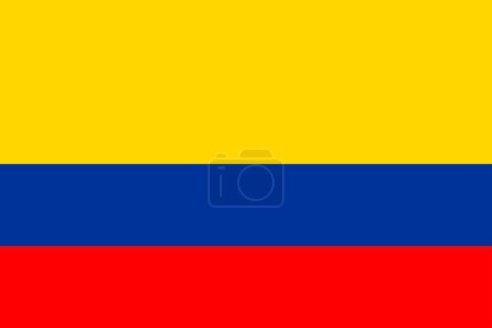 Photo for Flags of Colombia. Flat element design. National Flag. White isolated background - Royalty Free Image