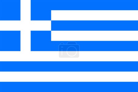 Photo for Flags of Greece. Flat element design. National Flag. White isolated background - Royalty Free Image