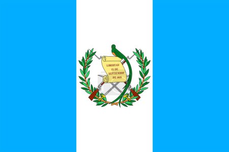 Photo for Flags of Guatemala. Flat element design. National Flag. White isolated background - Royalty Free Image
