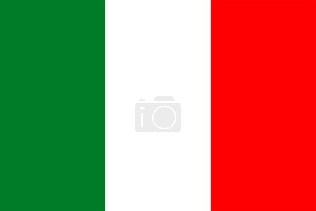 Photo for Flags of Italy. Flat element design. National Flag. White isolated background - Royalty Free Image