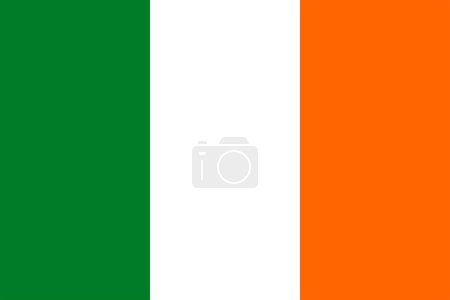 Photo for Flags of Ireland. Flat element design. National Flag. White isolated background - Royalty Free Image