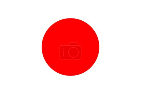 Photo for Flags of Japan. Flat element design. National Flag. White isolated background - Royalty Free Image