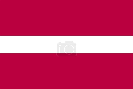 Photo for Flags of Latvia. Flat element design. National Flag. White isolated background - Royalty Free Image