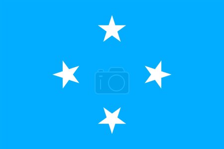 Photo for Flags of Micronesia. Flat element design. National Flag. White isolated background - Royalty Free Image
