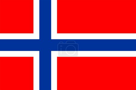 Photo for Flags of Norway. Flat element design. National Flag. White isolated background - Royalty Free Image