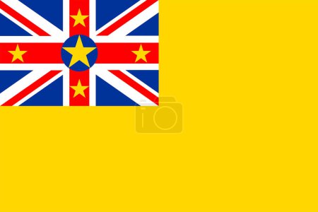 Photo for Flags of Niue. Flat element design. National Flag. White isolated background - Royalty Free Image