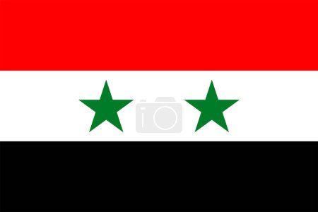 Photo for Flags of Syria. Flat element design. National Flag. White isolated background - Royalty Free Image