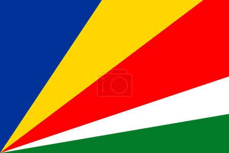 Photo for Flags of Seychelles. Flat element design. National Flag. White isolated background - Royalty Free Image