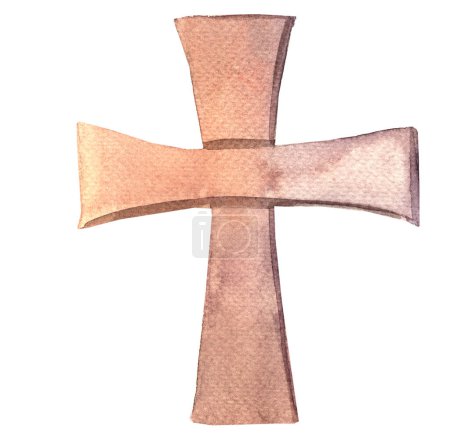 Téléchargez les photos : Croix de Pâques aquarelle minimaliste. Idéal pour les cartes, impressions, produits souverains et imprimés. - en image libre de droit