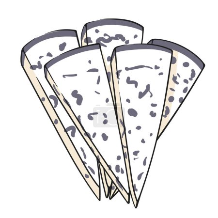 Bâtonnet de fromage isolé sur fond blanc. Icône de fromage en style dessin animé. Illustration vectorielle