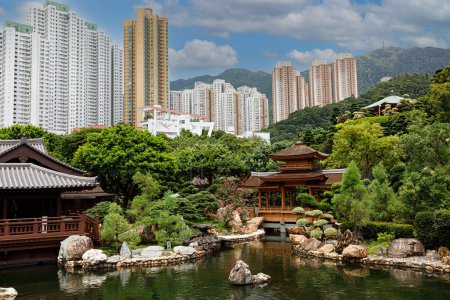 Photo for Pavilion Of Absolute Perfection In Nan Lian Garden, Chi Lin Nunnery, Hong Kong, China - Royalty Free Image
