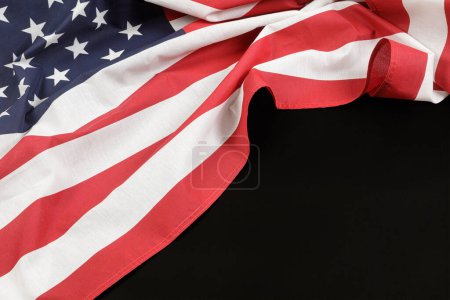 Téléchargez les photos : Close up of United States of America flag, also known as the Old Glory with copy space - en image libre de droit