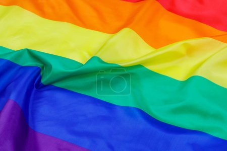 Foto de The Gay Pride Flag used for Illustrations with copy space - Imagen libre de derechos
