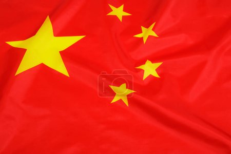 Foto de Close up of the Peoples Republic of China flag isolated with copy space - Imagen libre de derechos