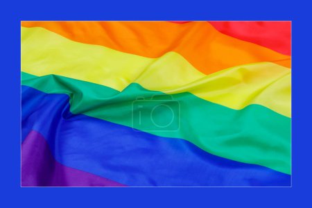Téléchargez les photos : The Gay Pride Flag used for Illustrations with copy space - en image libre de droit