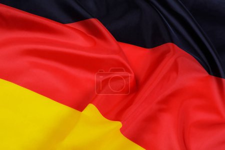 Téléchargez les photos : Gros plan du drapeau allemand avec espace de copie - en image libre de droit