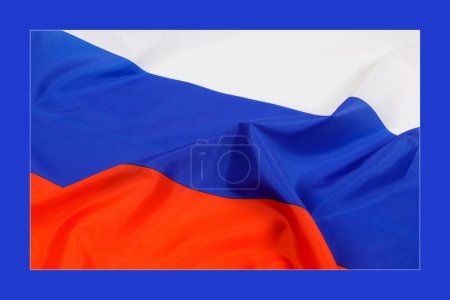 Téléchargez les photos : Gros plan du drapeau de la Fédération de Russie avec espace de copie - en image libre de droit