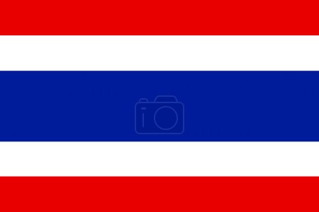 Foto de Illustration of the official Thai Flag or the Flag of Thailand - Imagen libre de derechos