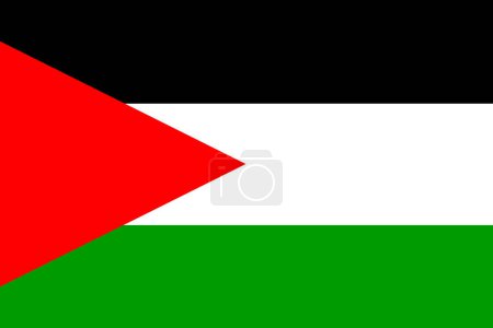 Foto de An illustration of the official State of Palestine known commonly as the Palestinian Flag - Imagen libre de derechos