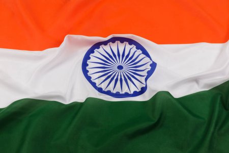 Foto de Bandera oficial del país del sur de Asia de la República de la India, más comúnmente conocida como India - Imagen libre de derechos