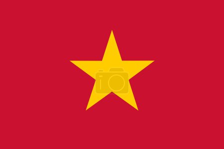 Foto de Una ilustración de la bandera de Vietnam conocida oficialmente como la República Socialista de Vietnam con espacio para copias - Imagen libre de derechos