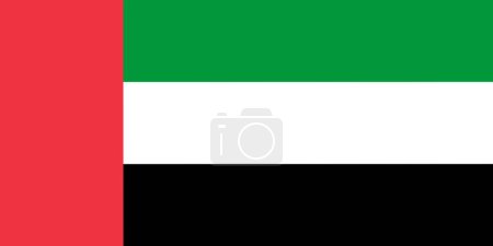 Foto de Una ilustración de la bandera oficial de los Emiratos Árabes Unidos con espacio para copias - Imagen libre de derechos