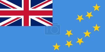 Foto de Una ilustración de la bandera oficial de Tuvalu con espacio para copiar - Imagen libre de derechos