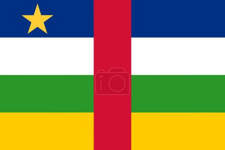 Téléchargez les photos : Illustration du drapeau de la République centrafricaine avec espace de copie - en image libre de droit