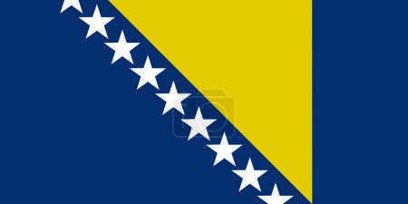 Foto de Ilustración de la bandera de Bosnia y Herzegovina con espacio para copias - Imagen libre de derechos
