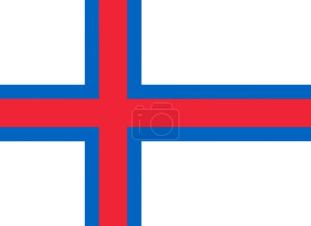 Téléchargez les photos : Illustration du drapeau des îles Féroé avec espace de copie - en image libre de droit