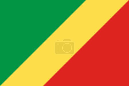 Téléchargez les photos : Illustration du drapeau du Congo officiellement connu sous le nom de Rebublic du Condo avec espace de copie - en image libre de droit