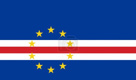 Téléchargez les photos : Illustration du drapeau du Cap-Vert officiellement connu sous le nom de Rebublic of Cape Verde avec espace de copie - en image libre de droit