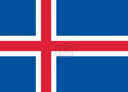 Téléchargez les photos : Illustration du drapeau de l'Islande avec espace de copie - en image libre de droit