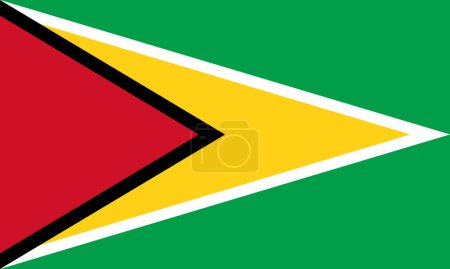 Photo for An illustration of the flag of Guyana officially known as Co-Operative Republic of Guyana with copy space - Royalty Free Image