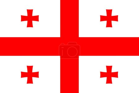 Téléchargez les photos : Une illustration du drapeau de la Géorgie avec espace de copie - en image libre de droit