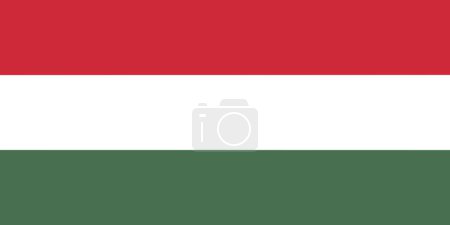Téléchargez les photos : Illustration du drapeau officiel de Hongrie avec espace de copie - en image libre de droit