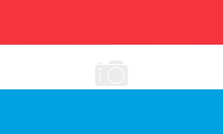 Photo for An illustration of the  flag of Luxembourg officially known as the Grand Ducky of Luxembourg with copy space - Royalty Free Image