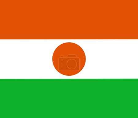 Téléchargez les photos : Illustration du drapeau du Niger officiellement connu sous le nom de République du Niger avec espace de copie - en image libre de droit