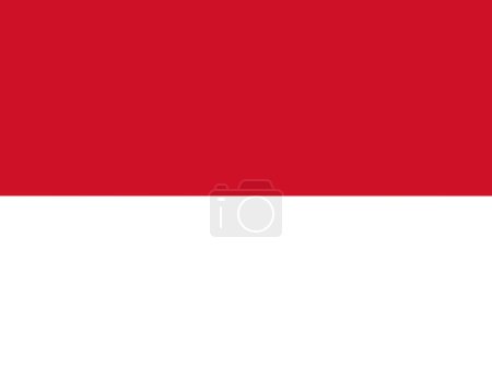 Téléchargez les photos : Illustration du drapeau de Monaco officiellement connu sous le nom de Prinipalité de Monaco avec espace de copie - en image libre de droit