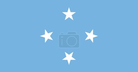Téléchargez les photos : Illustration du drapeau de Micronésie officiellement connu sous le nom d'États fédérés de Micronésie avec espace de copie - en image libre de droit