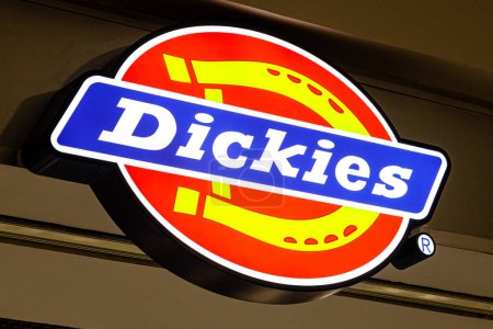 Photo for Manila Philippines, July 25, 2023 Dickies Clothing Store Sign inside a local shopping mall  in Metro Manila Philippines Southeast Asia - Royalty Free Image