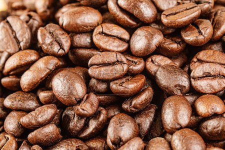 Photo for Close up of delicious Roasted Coffee Beans  with copy space - Royalty Free Image