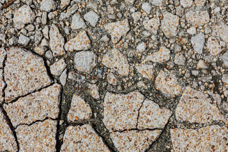 Photo for Pattern of broken cement parking lot isolated with copy space - Royalty Free Image