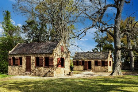 Foto de Cabañas de esclavos Boone Hall Plantation Charleston, Carolina del Sur, Estados Unidos, América del Norte - Imagen libre de derechos