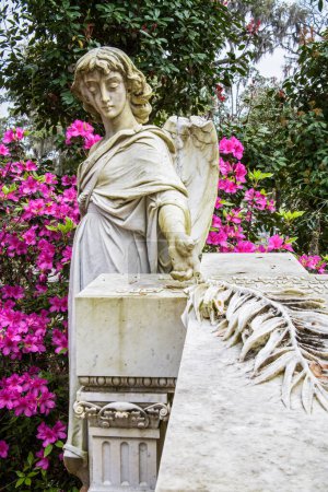 Photo for Taliaferro gravesite in the Bonaventure Cemetery in Savannah Georgia, USA, North America with copy space - Royalty Free Image