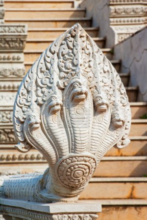 Photo for Stupa at The Silver Pagoda, Royal Palace, Phnom Penh. It features a royal temple officially called Preah Vihear Preah Keo Morakot but is commonly referred to as Wat Preah Keo. Phnom Penh, Cambodia, Southeast Asia - Royalty Free Image