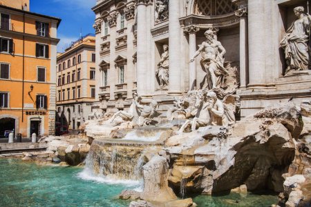 Photo for The historic Trevi Fountain a popular tourist destination in Rome Italy, Europe - Royalty Free Image