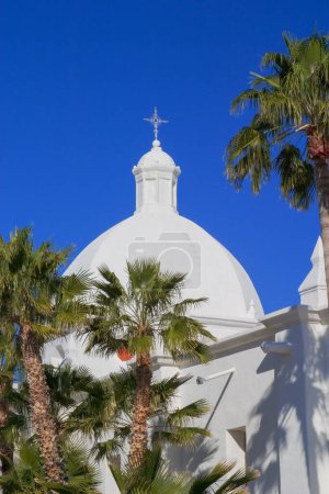 Téléchargez les photos : Église catholique Immaculée Conception à Ajo, Arizona, USA, Amérique du Nord avec espace de copie - en image libre de droit