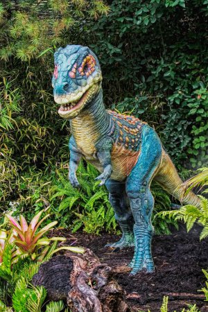 Foto de JuvenileTyrannosaurus Rex from the late Cretaceous period. Llega a una longitud de 40 pies y pesa hasta 6 toneladas. Estados Unidos, London - Imagen libre de derechos