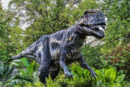 Téléchargez les photos : Le dinosaure mégalosaure date du Jurassique moyen. Appartenant au Grand groupe : Saurischians, Lizard-hanches, Angleterre, Europe avec espace de copie - en image libre de droit